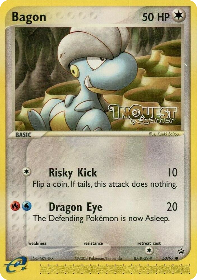 0050 Bagon - 50/97 (InQuest Gamer) Promo Nintendo Promos