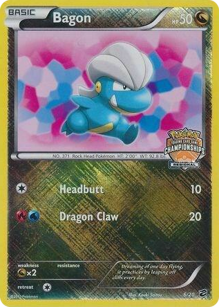 0006 Bagon - 6/20 (Regional Championships) Promo League & Championship Cards