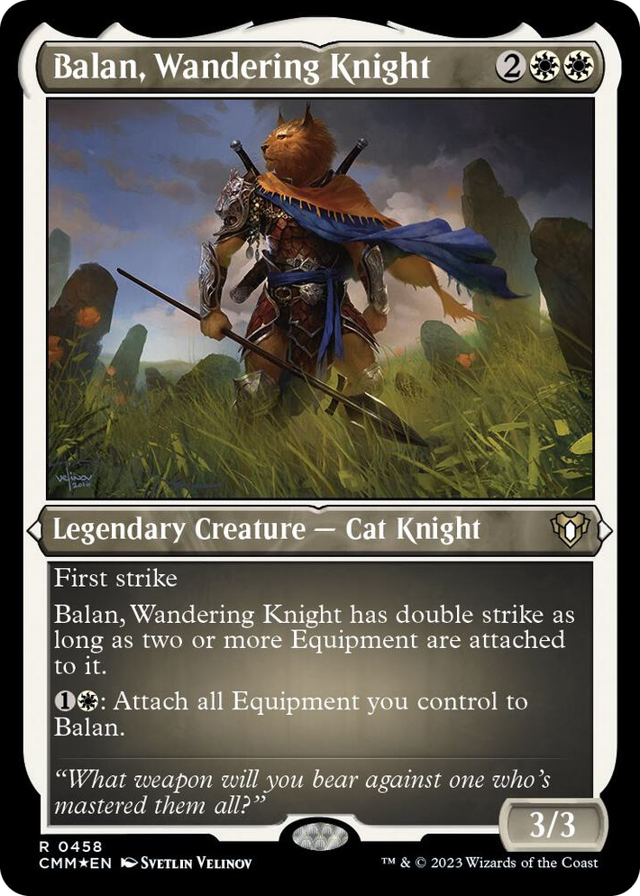 0458 Balan, Wandering Knight (Foil Etched) R Commander Masters