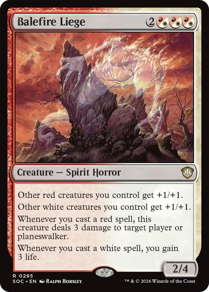 Balefire Liege #295 R - Commander: Secrets of Strixhaven Pokemon card