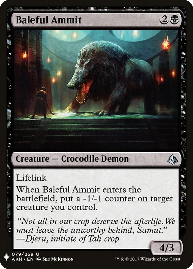 0079 Baleful Ammit U The List Reprints