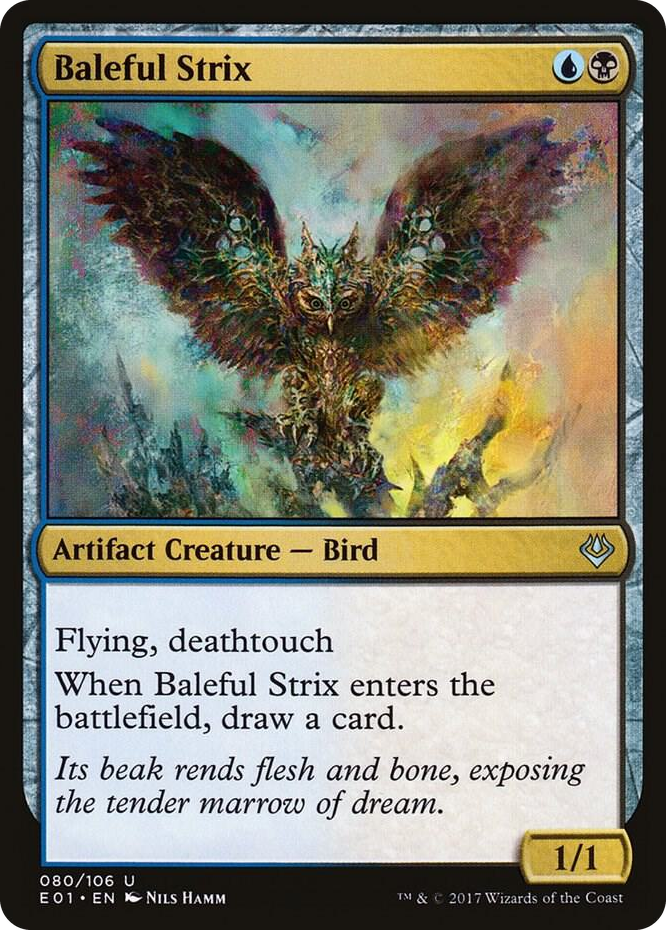 Baleful Strix #80 U - Archenemy: Nicol Bolas Pokemon card