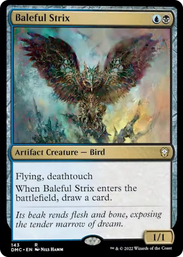 0143 Baleful Strix R Commander: Dominaria United