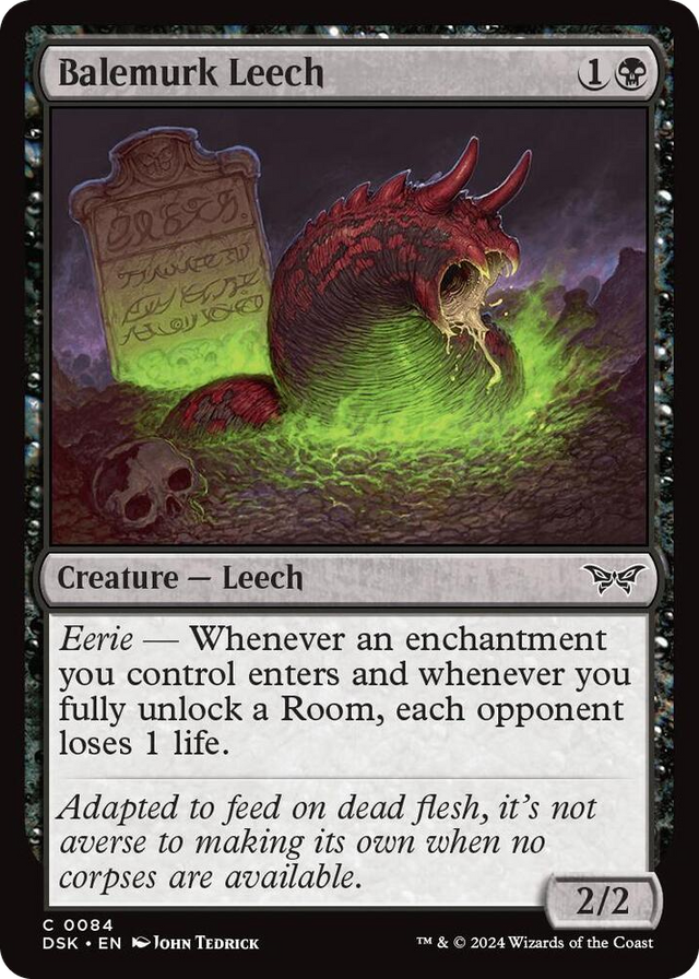 0084 Balemurk Leech C Duskmourn: House of Horror