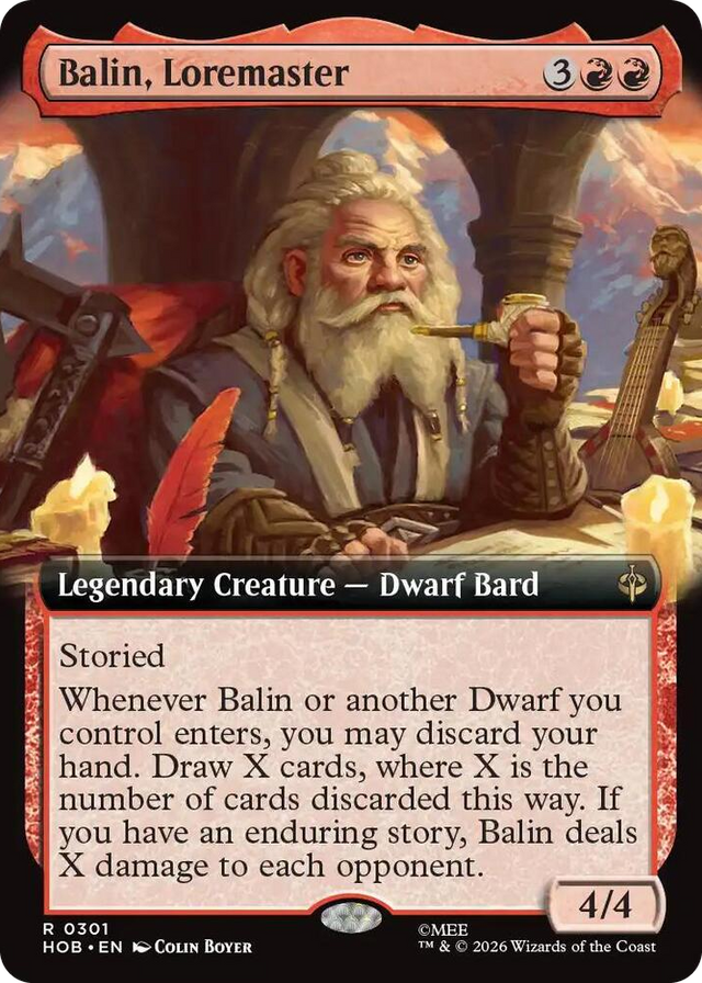 0301 Balin, Loremaster (Extended Art) R The Hobbit