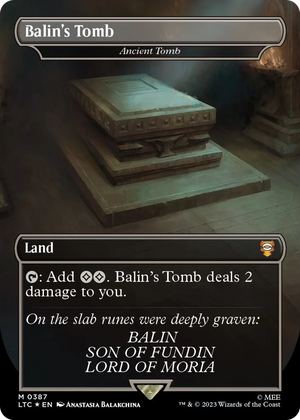0387 Balin's Tomb - Ancient Tomb (Borderless) (Surge Foil) M Commander: The Lord of the Rings: Tales of Middle-earth