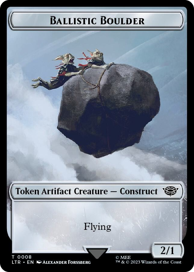 0008 Ballistic Boulder // Food (0009) Double-Sided Token T Universes Beyond: The Lord of the Rings: Tales of Middle-earth