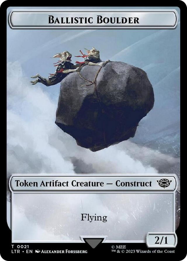 0021 Ballistic Boulder // Food (0023) Double-Sided Token (Surge Foil) T Universes Beyond: The Lord of the Rings: Tales of Middle-earth