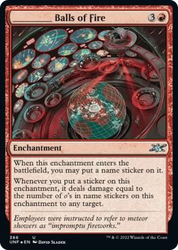 0386 _____ Balls of Fire (Galaxy Foil) U Unfinity