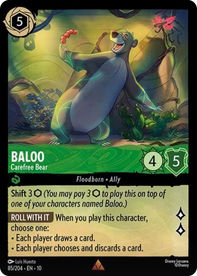 0085 Baloo - Carefree Bear Rare Whispers in the Well