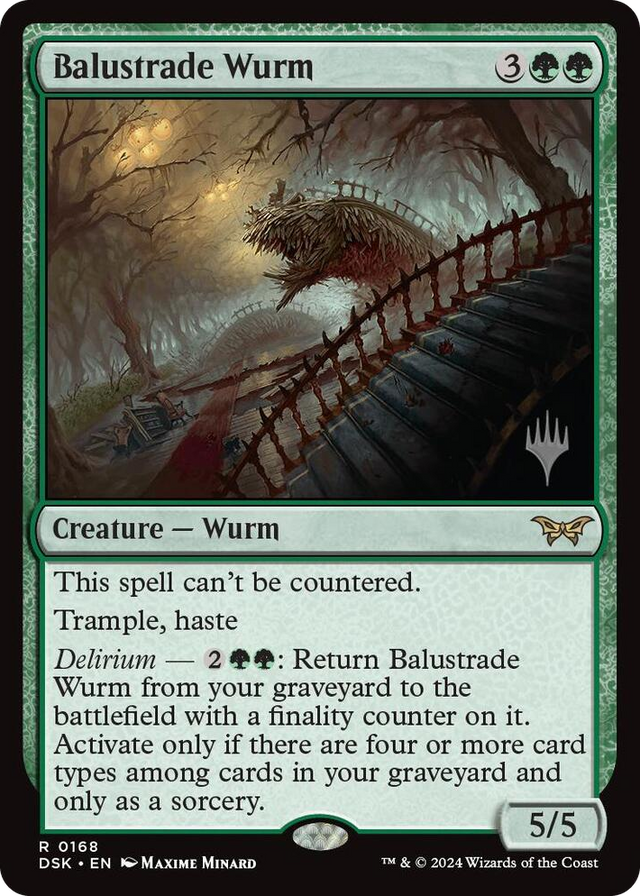0168 Balustrade Wurm R Promo Pack: Duskmourn: House of Horror