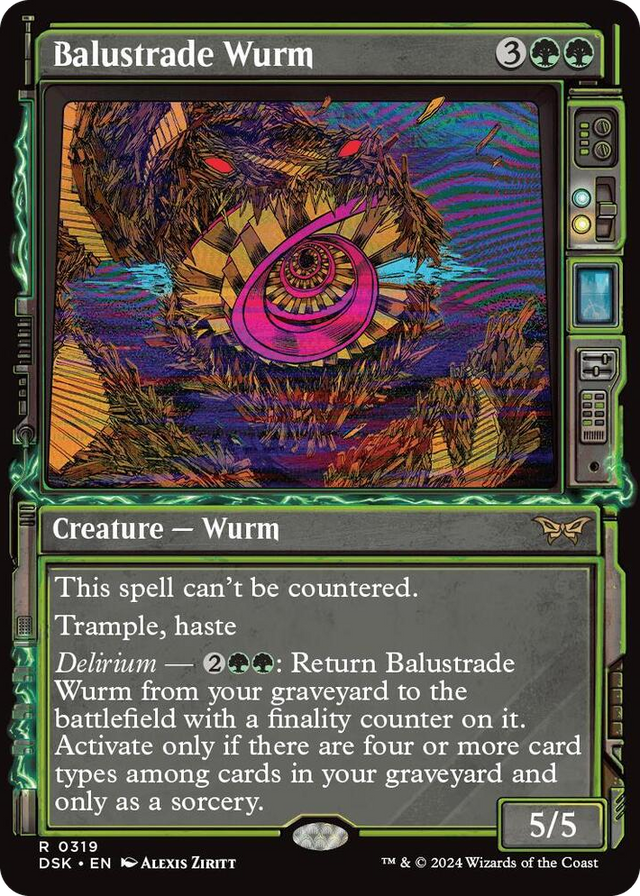 0319 Balustrade Wurm (Showcase) R Duskmourn: House of Horror