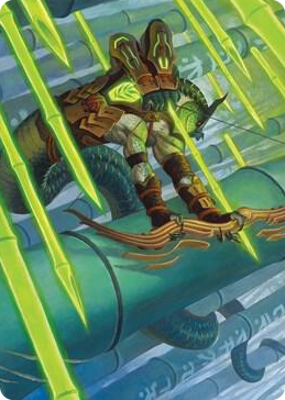 0020 Bamboo Grove Archer Art Card S Art Series: Kamigawa: Neon Dynasty