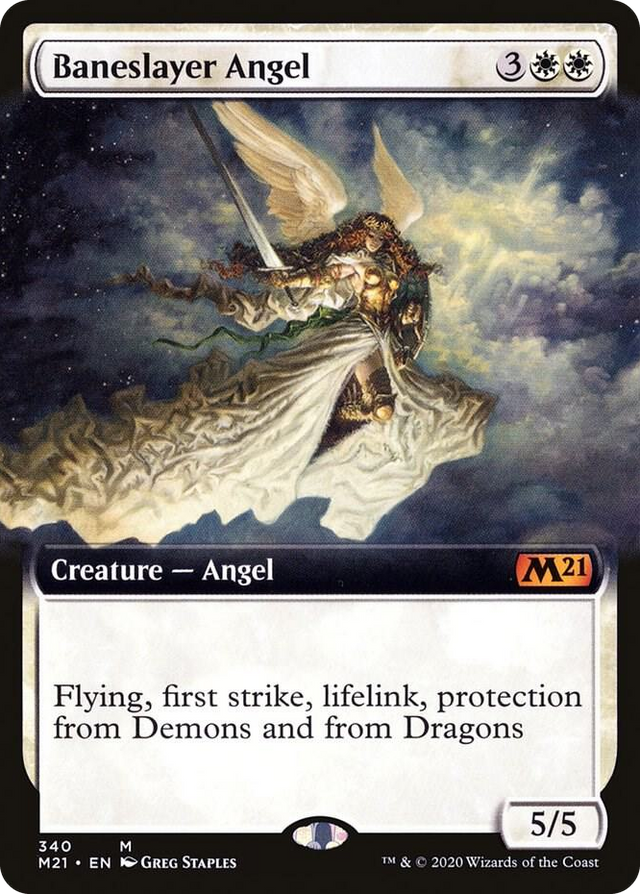 0340 Baneslayer Angel (Extended Art) M Core Set 2021