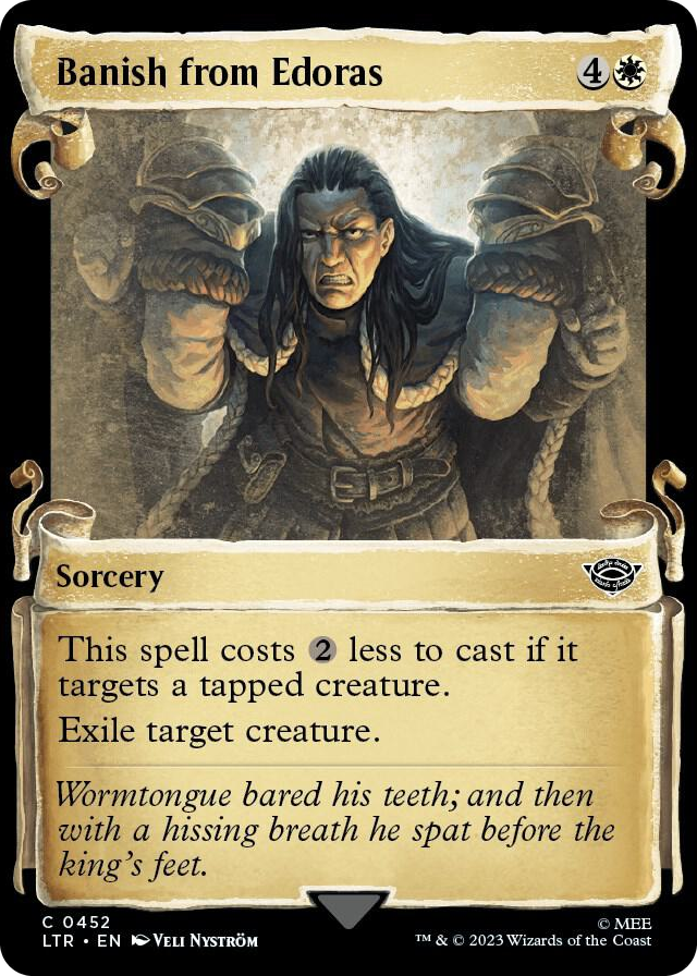 Banish from Edoras (Showcase Scrolls) #452 C - Universes Beyond: The Lord of the Rings: Tales of Middle-earth Pokemon card