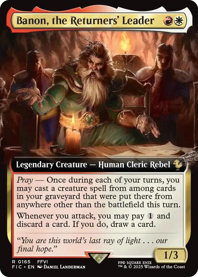 0165 Banon, the Returners' Leader (Extended Art) R Commander: FINAL FANTASY