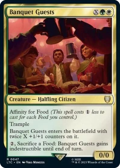 Banquet Guests #47 R - Commander: The Lord of the Rings: Tales of Middle-earth Pokemon card