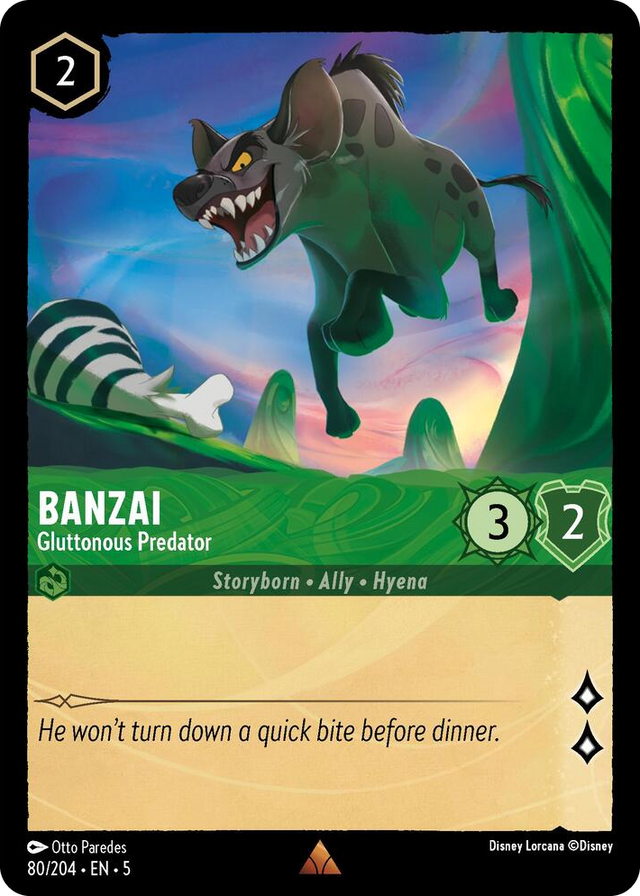 0080 Banzai - Gluttonous Predator Rare Shimmering Skies