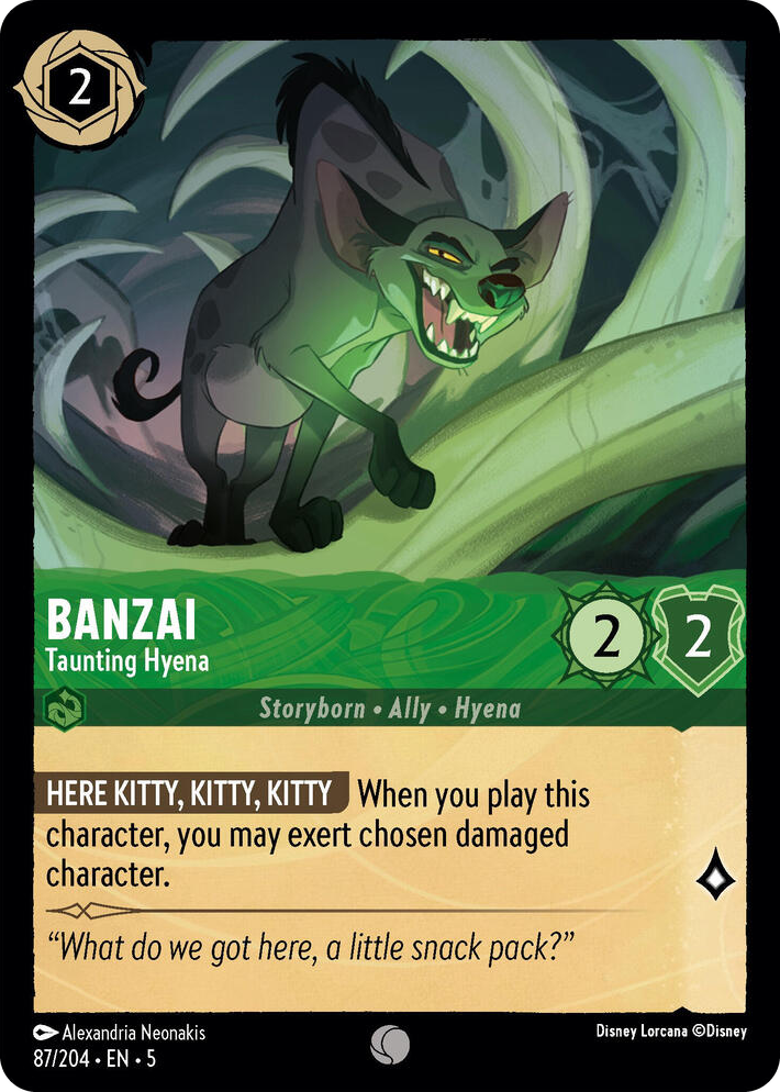 0087 Banzai - Taunting Hyena Common Shimmering Skies
