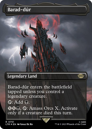 0751 Barad-dur (0751) (Borderless) (Surge Foil) R Universes Beyond: The Lord of the Rings: Tales of Middle-earth