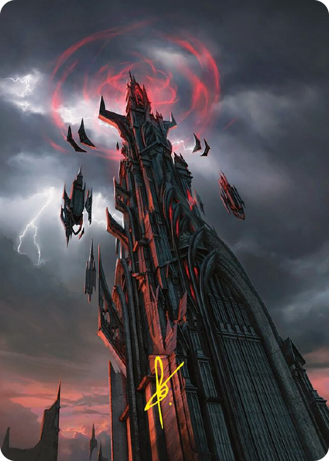 Barad-dur Art Card (Gold-Stamped Signature) #54 S - Art Series: Universes Beyond: The Lord of the Rings: Tales of Middle-earth Pokemon card