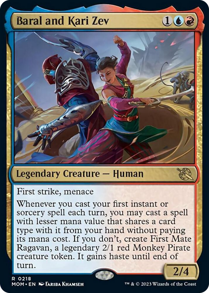 Baral and Kari Zev #218 R - March of the Machine Pokemon card