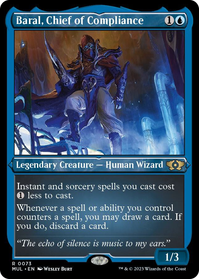Baral, Chief of Compliance (Foil Etched) #73 R - March of the Machine: Multiverse Legends Pokemon card