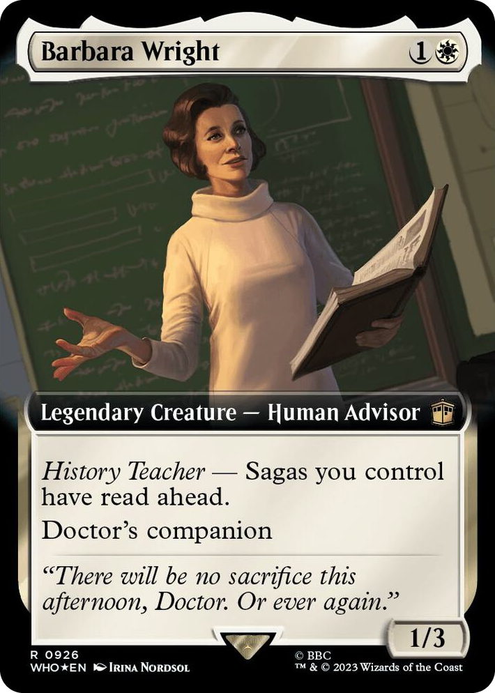 0926 Barbara Wright (Extended Art) (Surge Foil) R Universes Beyond: Doctor Who