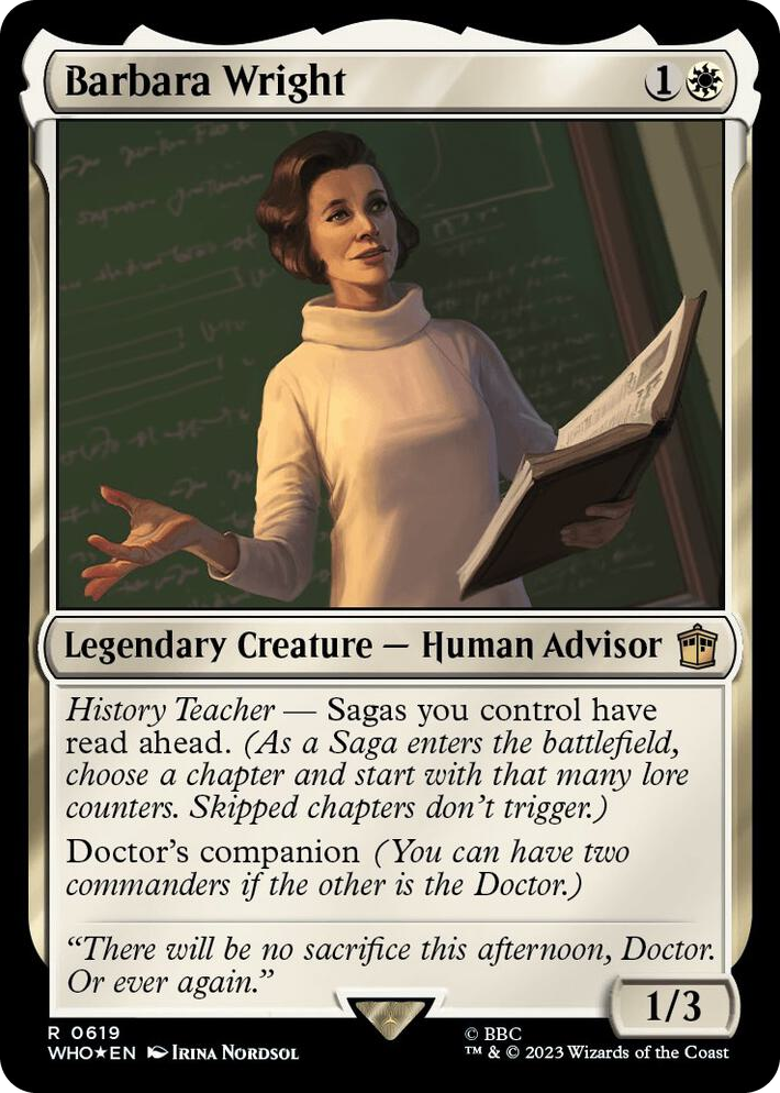0619 Barbara Wright (Surge Foil) R Universes Beyond: Doctor Who