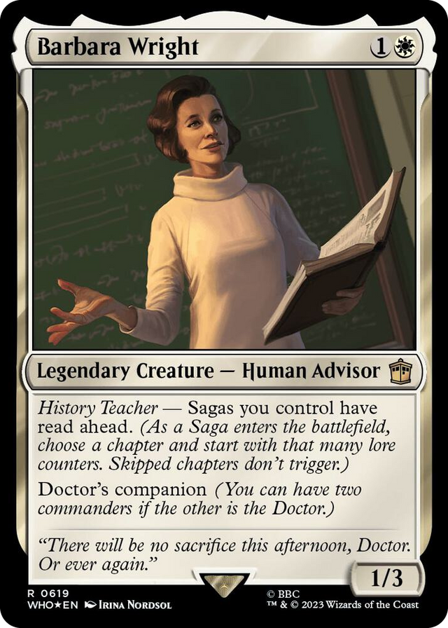 0619 Barbara Wright (Surge Foil) R Universes Beyond: Doctor Who
