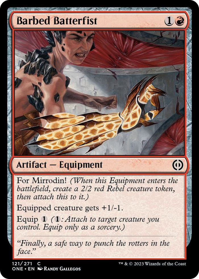 Barbed Batterfist #121 C - Phyrexia: All Will Be One Pokemon card