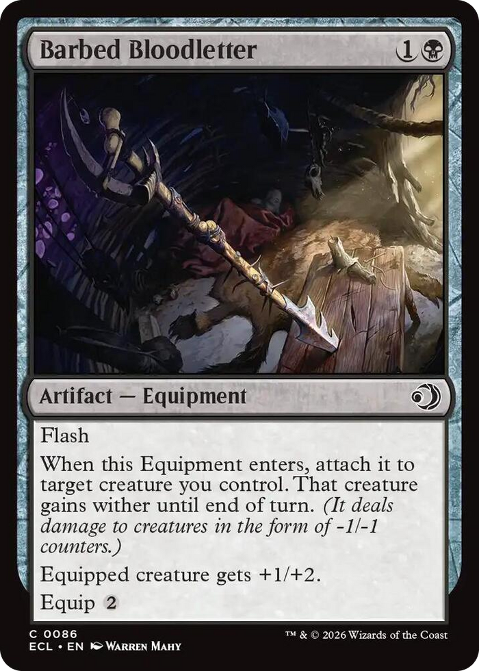 Barbed Bloodletter #86 C - Lorwyn Eclipsed Pokemon card