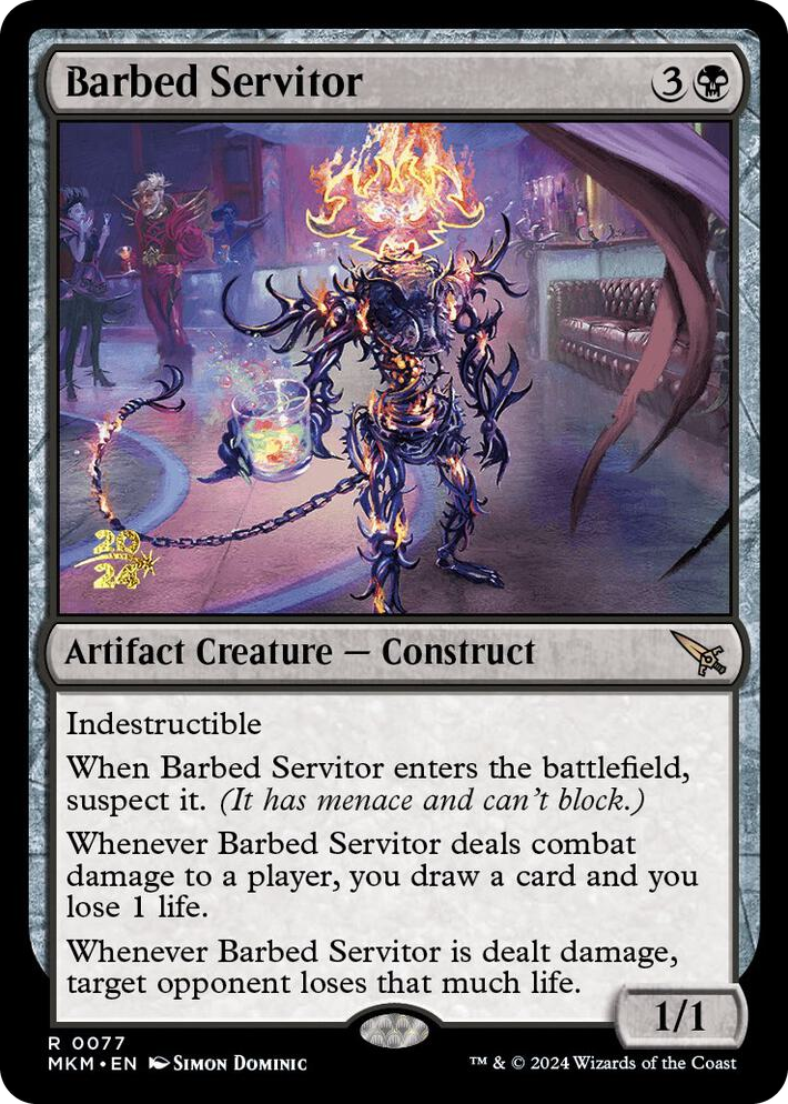 0077 Barbed Servitor R Prerelease Cards