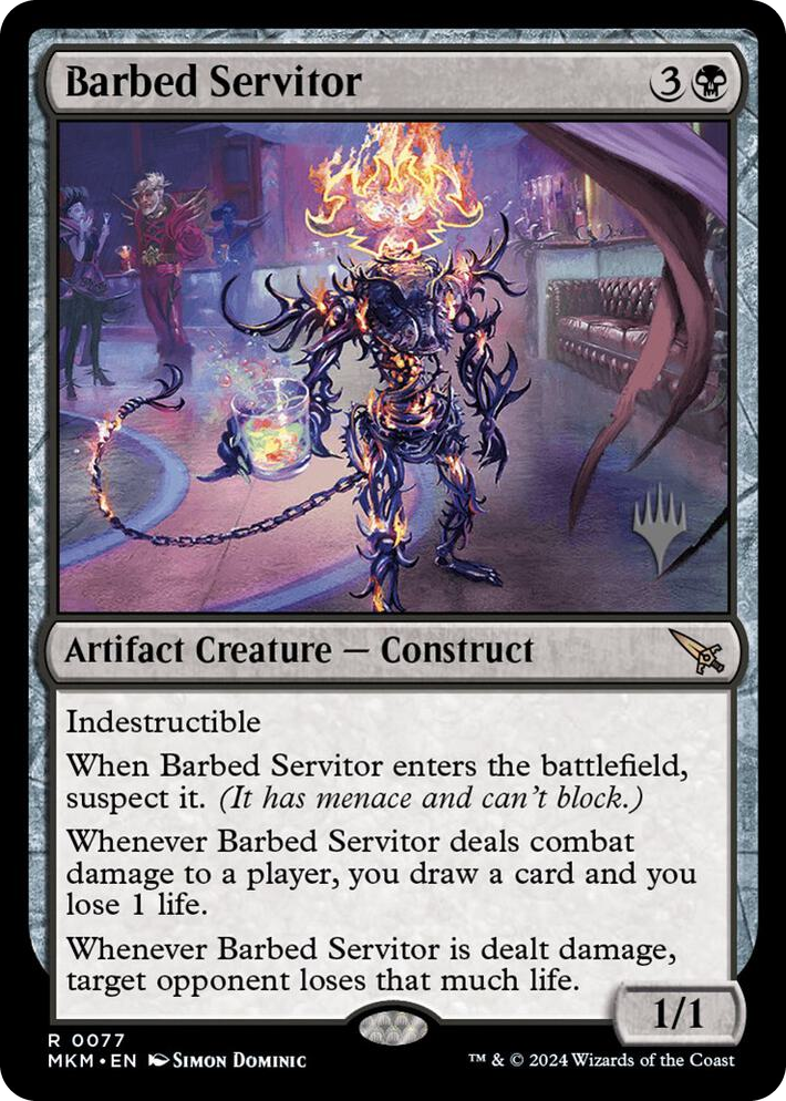 0077 Barbed Servitor R Promo Pack: Murders at Karlov Manor