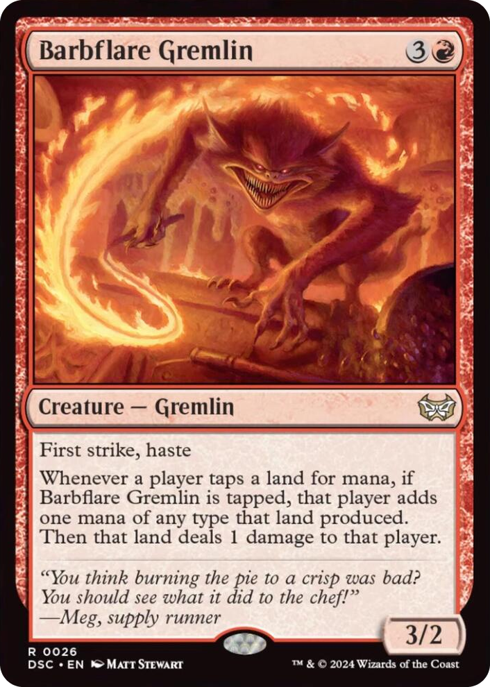 0026 Barbflare Gremlin R Commander: Duskmourn: House of Horror