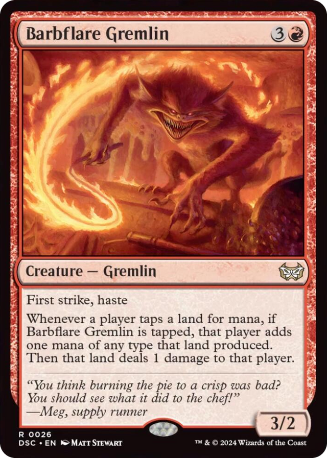 0026 Barbflare Gremlin R Commander: Duskmourn: House of Horror