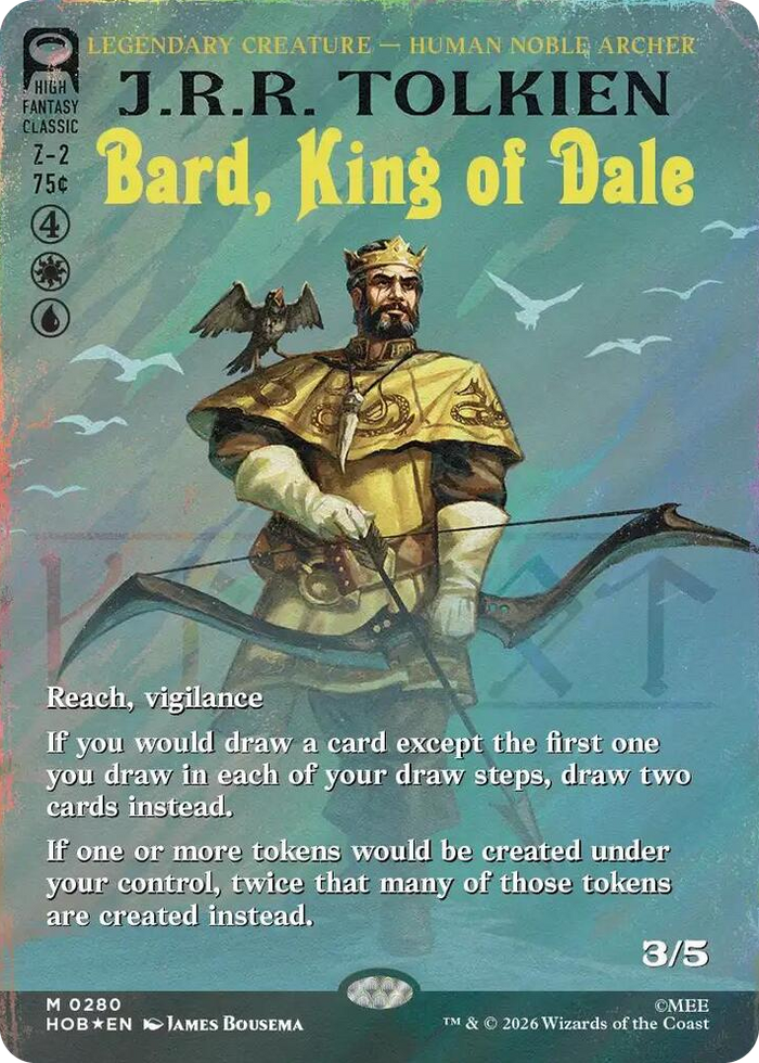 Bard, King of Dale (Borderless) (Surge Foil) #280 M - The Hobbit Pokemon card