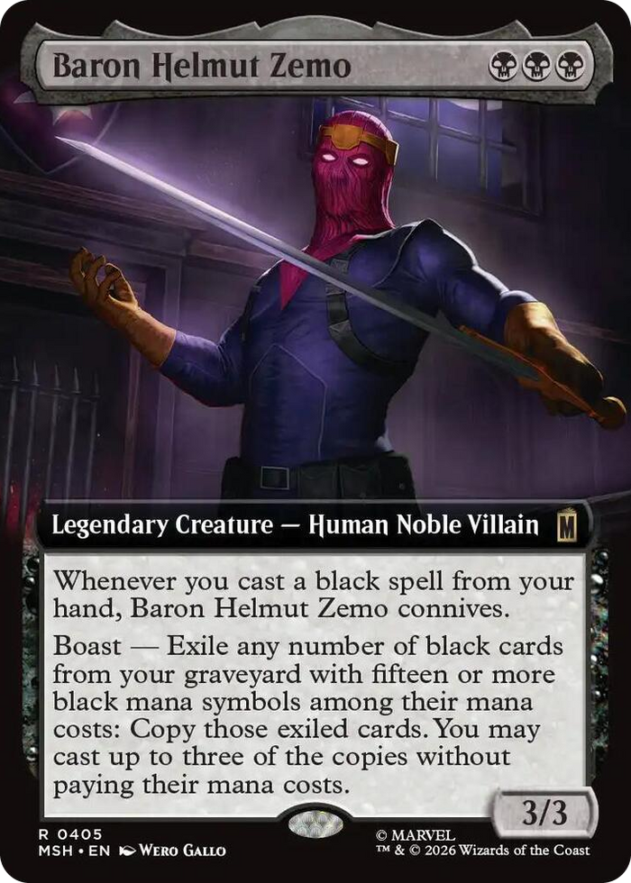 Baron Helmut Zemo (Extended Art) #405 R - Marvel Super Heroes Pokemon card