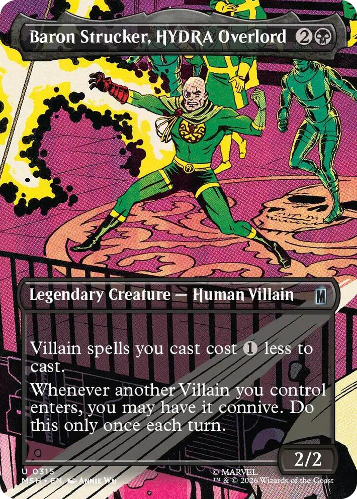 0315 Baron Strucker, HYDRA Overlord (Borderless) U Marvel Super Heroes