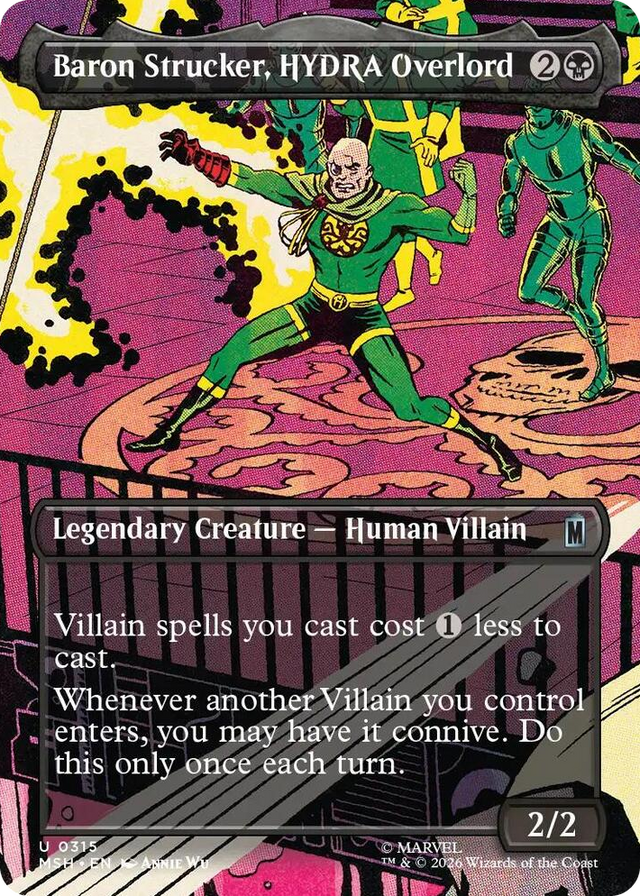 0315 Baron Strucker, HYDRA Overlord (Borderless) U Marvel Super Heroes