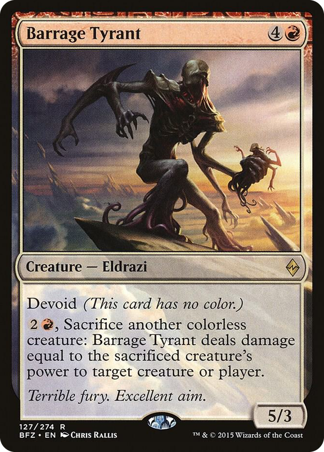 Barrage Tyrant #127 R - Battle for Zendikar Pokemon card