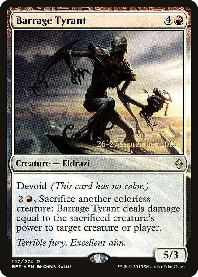 0127 Barrage Tyrant R Prerelease Cards