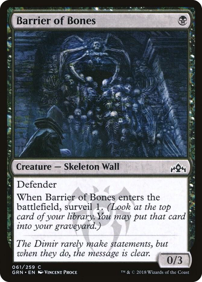 0061 Barrier of Bones C Guilds of Ravnica