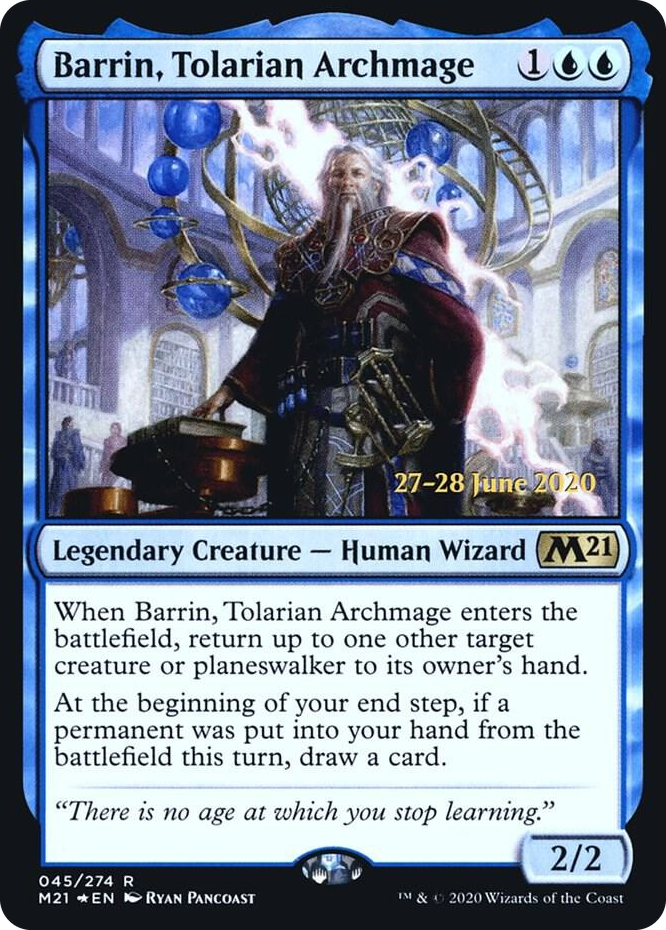 Barrin, Tolarian Archmage #45 R - Prerelease Cards Pokemon card