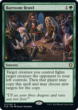Barroom Brawl #217 R - Commander Legends: Battle for Baldur's Gate Pokemon card