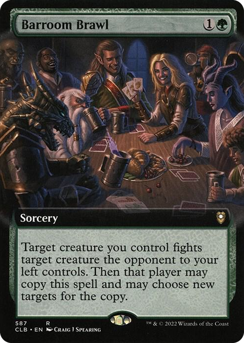 Barroom Brawl (Extended Art) #587 R - Commander Legends: Battle for Baldur's Gate Pokemon card