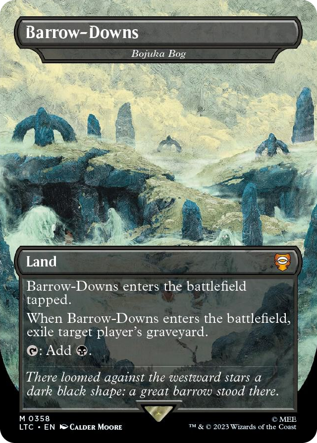 Barrow-Downs - Bojuka Bog (Borderless) #358 M - Commander: The Lord of the Rings: Tales of Middle-earth Pokemon card