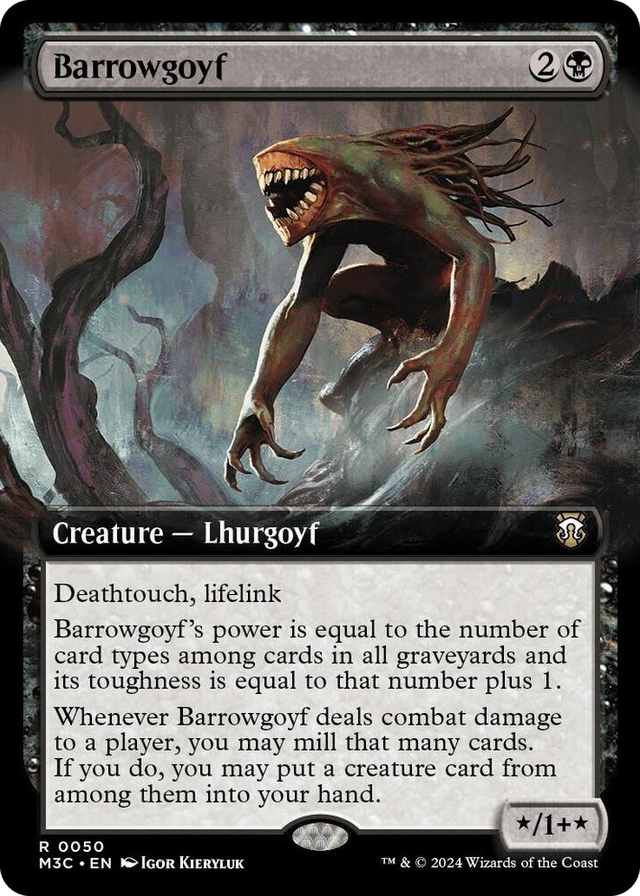 0050 Barrowgoyf (Extended Art) R Commander: Modern Horizons 3