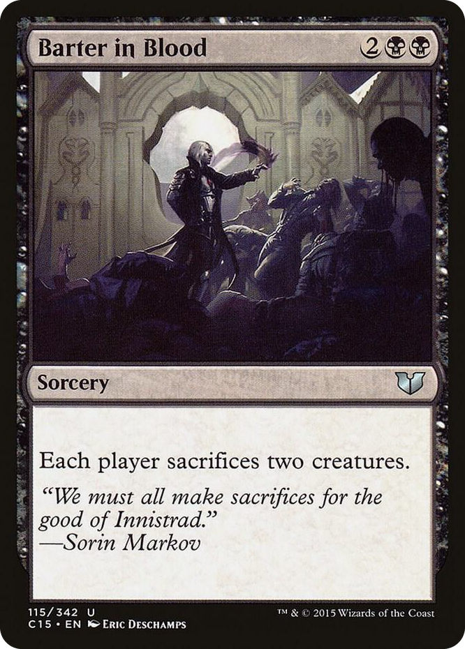 Barter in Blood #115 U - Commander 2015 Pokemon card