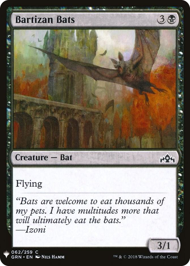 0062 Bartizan Bats C The List Reprints